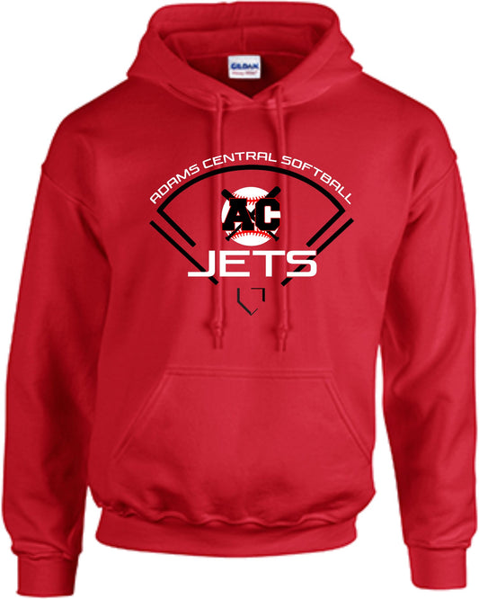 Adult/Youth Gildan - 50/50 Hoodie - Red