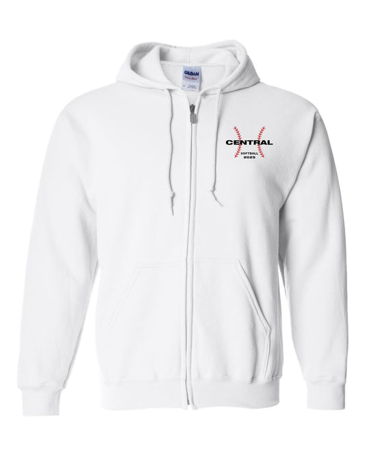 Adult/Youth Gildan - 50/50 Full Zip Hoodie - White